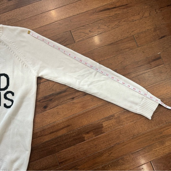 Blond Genius Ellsworth & Ivey white knit sweater Size Medium - Picture 9 of 9